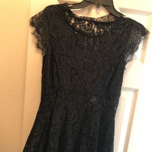 TOBI Black Lace Holiday Dress